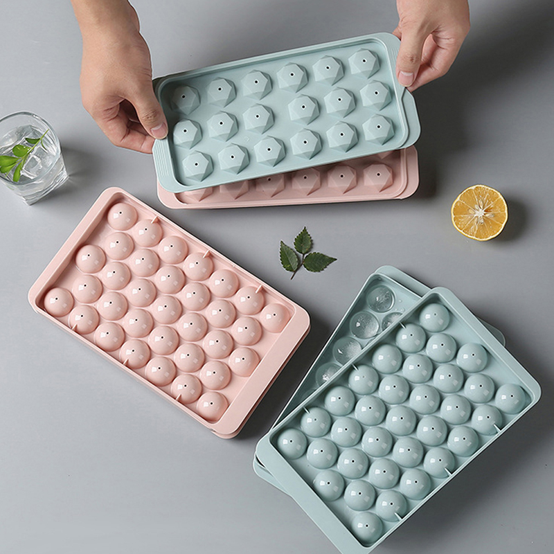 Ice Mold Sphere - 1Pc 3D Round Tray with Lid