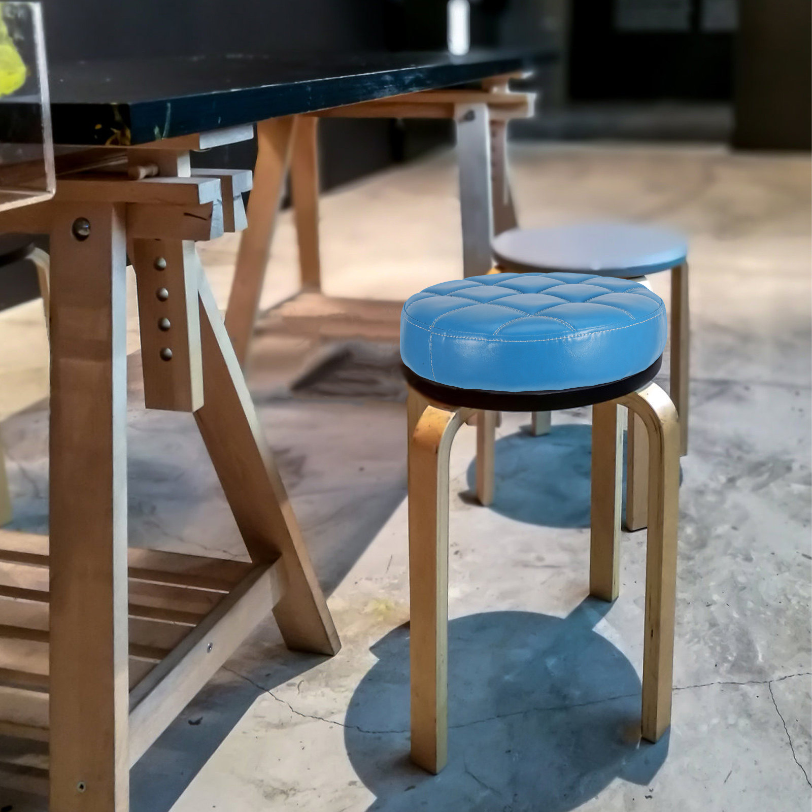 PU Round Stool Seat Cushion Re - đánh giá và giá Home Bar Seating