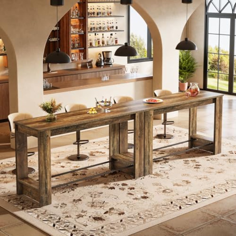 63'' Bar Table Set of 2, Count - đánh giá và giá Home Bar And Counter