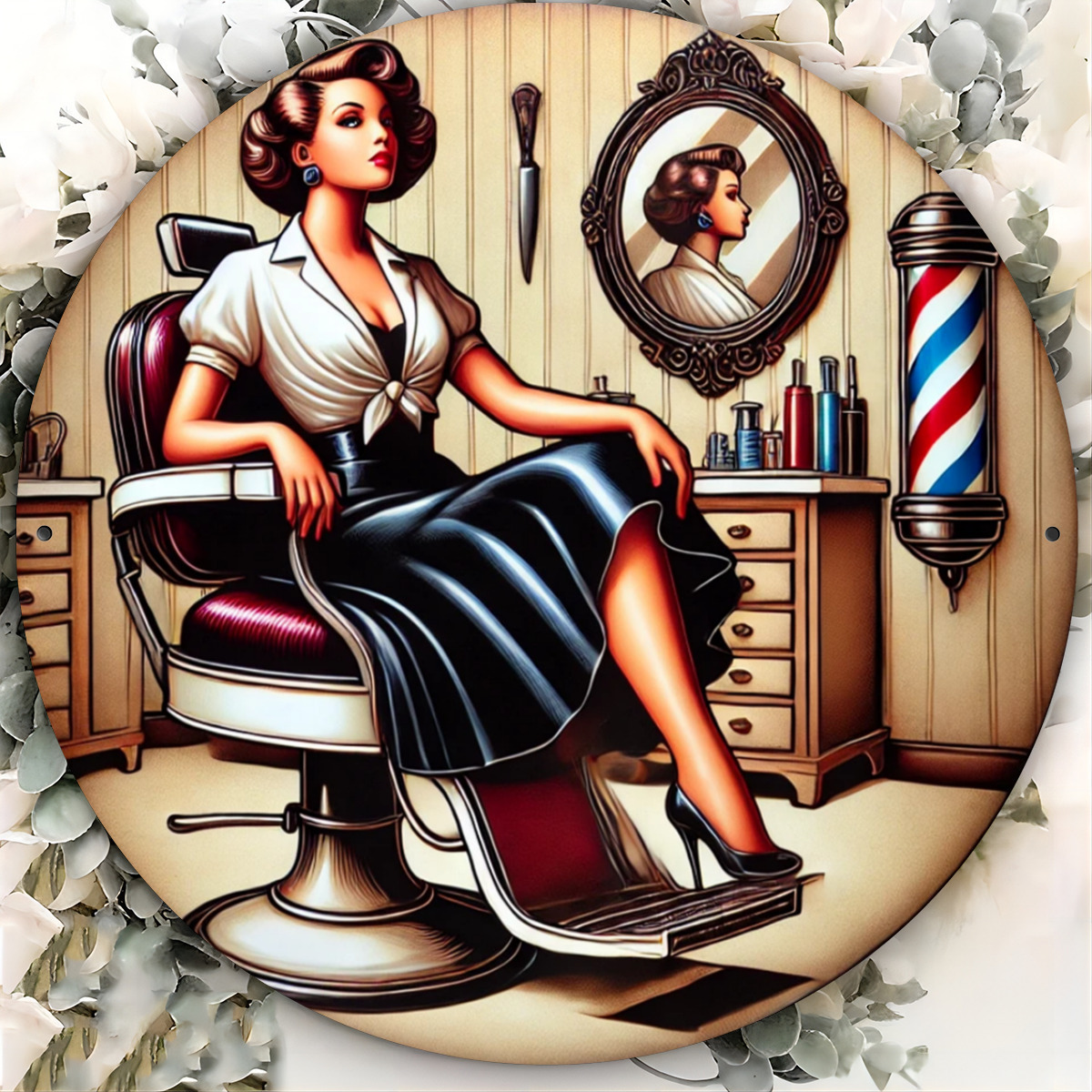1pc Vintage Barber Shop Metal  - đánh giá và giá Home Barbershop