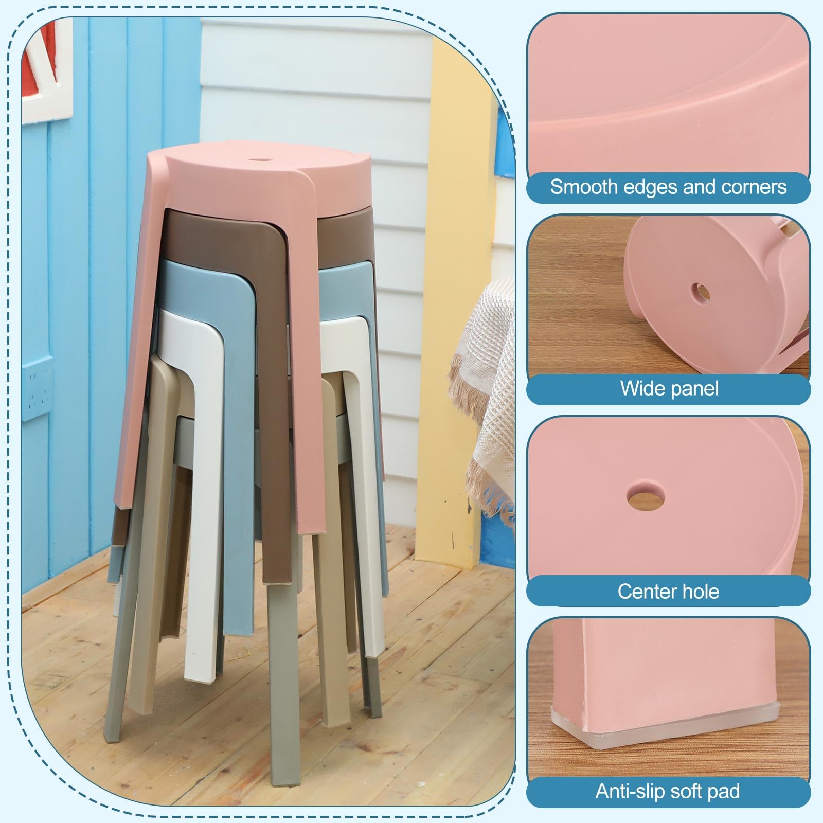 1/6 Pack Plastic Stackable Sto - đánh giá và giá Home Bar Seating
