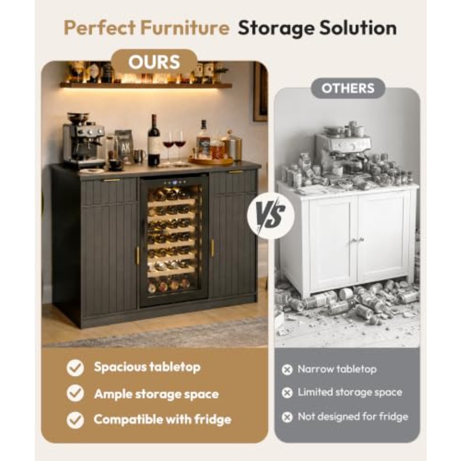 53 Coffee Bar Cabinet with Min - đánh giá và giá Home Bar And Fridge