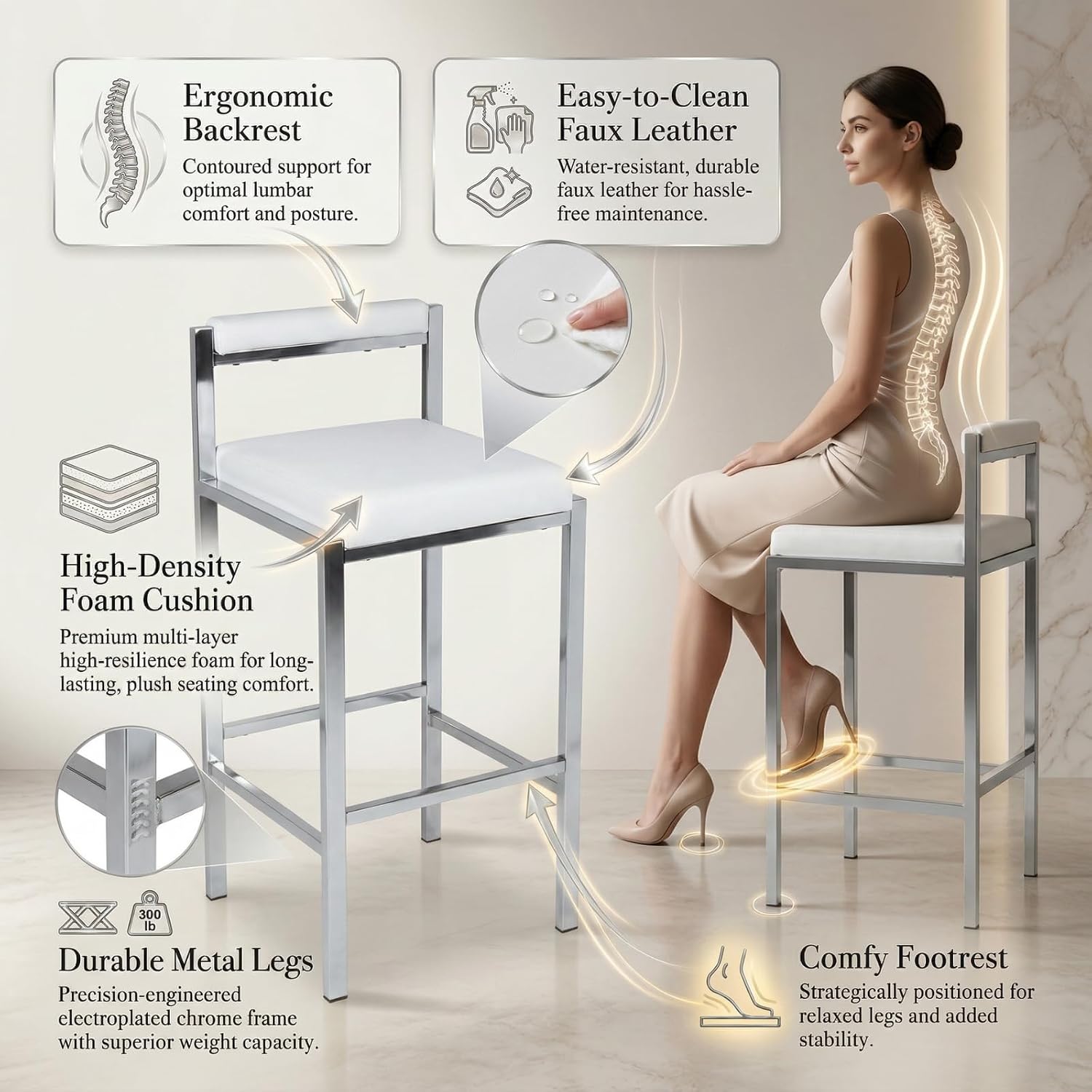 Bar Stools Set of 2, 30 Inch M - đánh giá và giá Home Bar And Counter