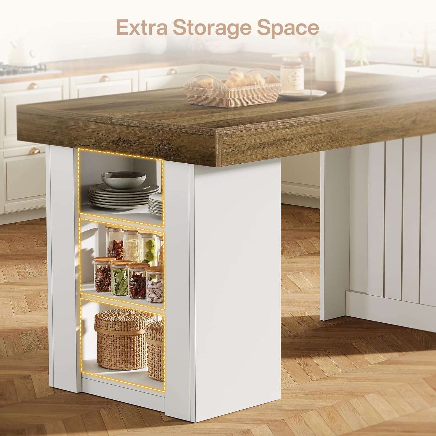 Kitchen Island with Storage, 5 - đánh giá và giá Home Bar And Counter