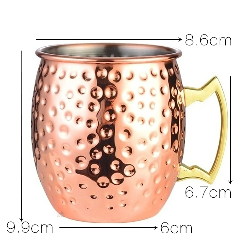 8pcs Hammered Moscow Mule Copp - đánh giá và giá Mule Copper Mug